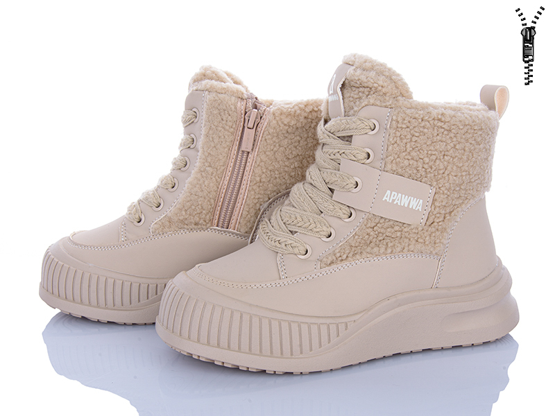 Ботинки Clibee-ShoSho (33-38) ABD1343R-1 beige (зима)