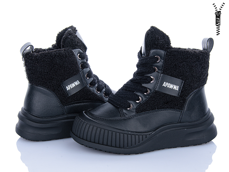 Ботинки Clibee-ShoSho (33-38) ABD1343R-1 black (зима)