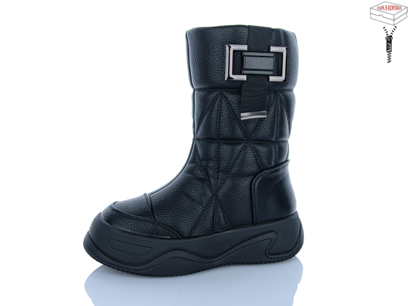 Ботинки Apawwa (33-38) A2328-3A black (зима)
