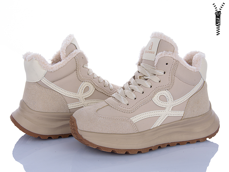 Ботинки Clibee (33-38) AB0243 beige (зима)