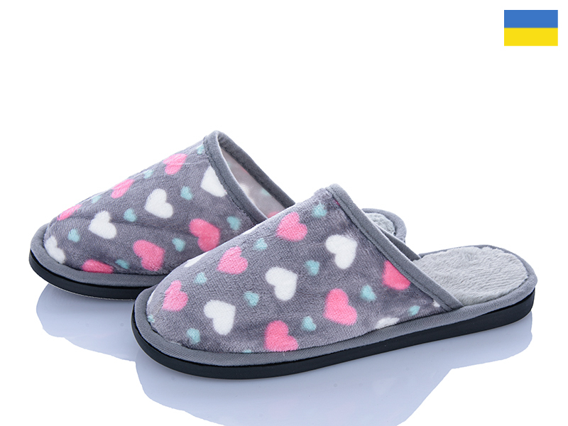 Тапочки Vladimir (36-42) DS TK04 серця (зима)