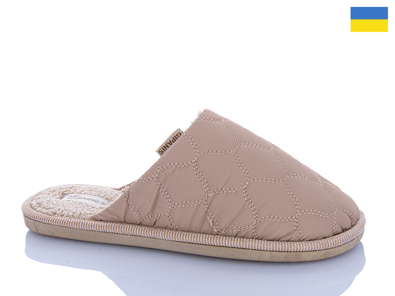 Тапочки DeMur (36-41) 7201 бежевий (зима)