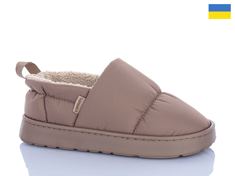 Тапочки DeMur (36-41) 7403 бежевий (зима)