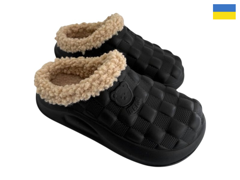 Сабо Rai shoes (36-41) 604 чорний (зима)