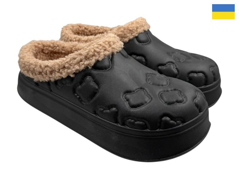 Сабо Rai shoes (36-41) 605 чорний (зима)