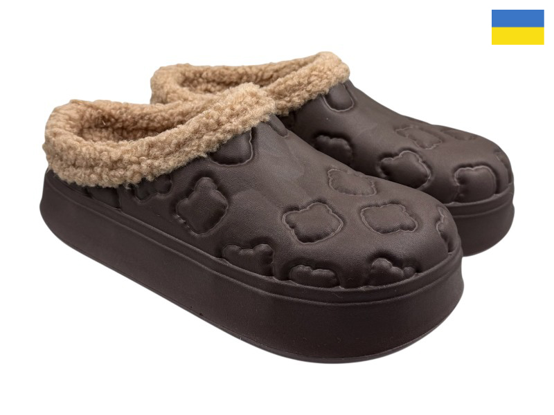Сабо Rai shoes (36-41) 605 шоколад (зима)