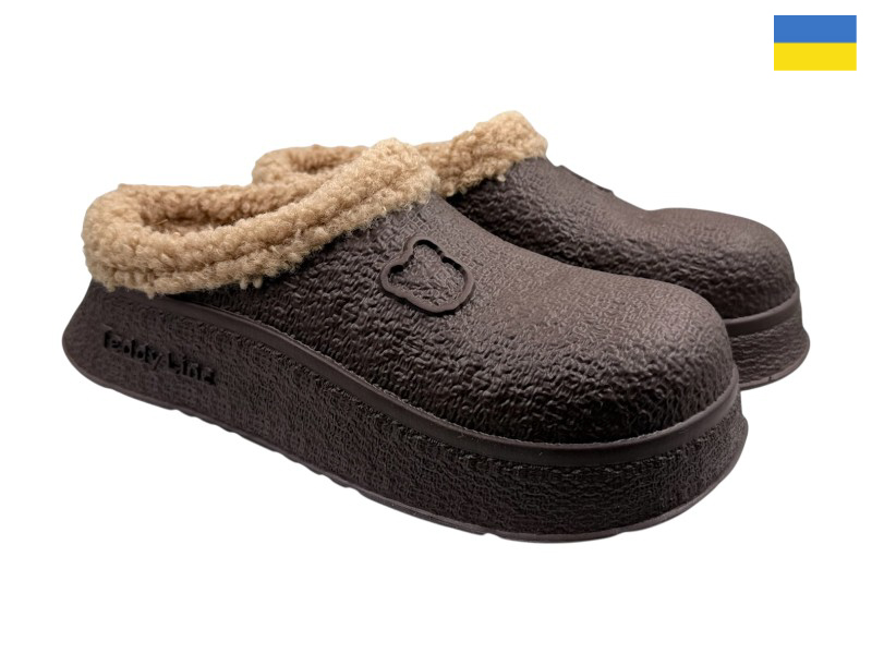 Сабо Rai shoes (36-41) 606 шоколад (зима)