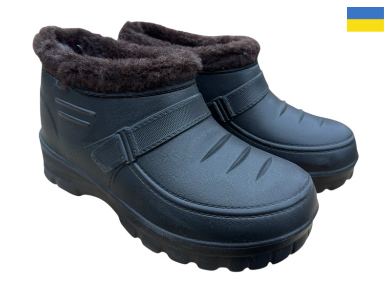 Галоши Rai shoes (41-46) 804 чорний (зима)