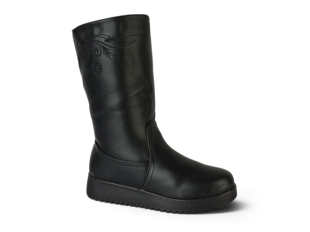 Сапоги OkShoes (37-42) 882 black (зима)