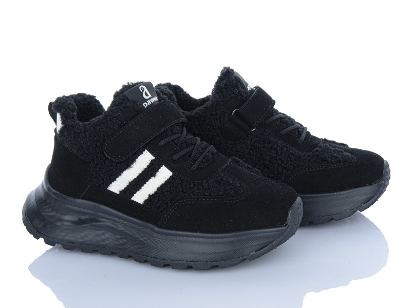 Кроссовки Clibee (33-38) AB1063 black (зима)