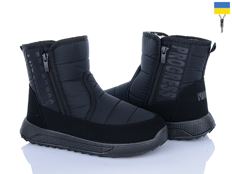 Дутики Roks (37-42) 3715 чорний (зима)