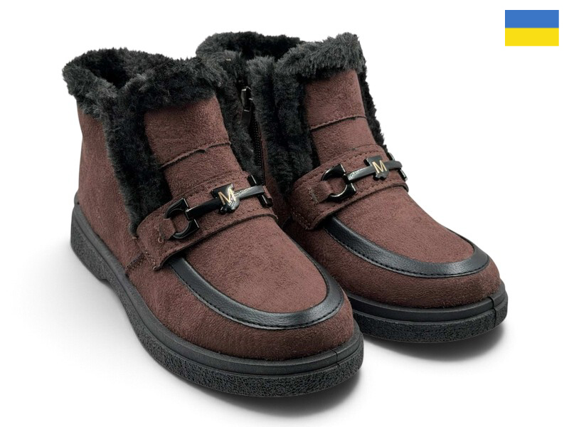 Ботинки Rai shoes (37-41) 5603 коричневий (зима)