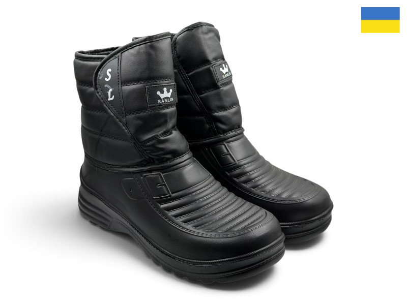 Сапоги Rai shoes (41-46) B11-22 чорний (зима)