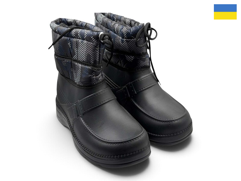 Сапоги Rai shoes (41-46) M1 чорний термо (зима)