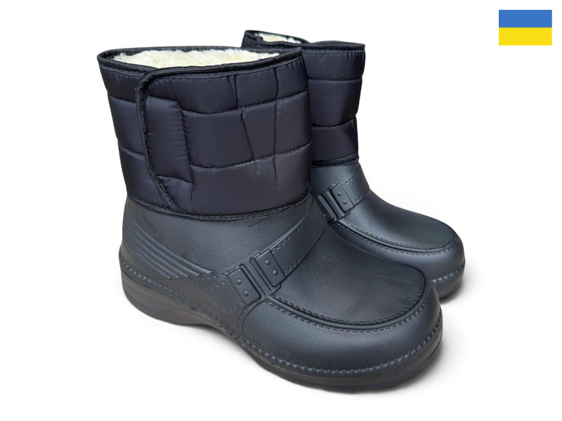 Сапоги Rai shoes (41-46) M2 ведмідь чорний (зима)