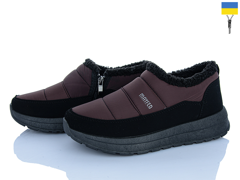 Кроссовки Paolla (37-41) 6102 коричневий (зима)