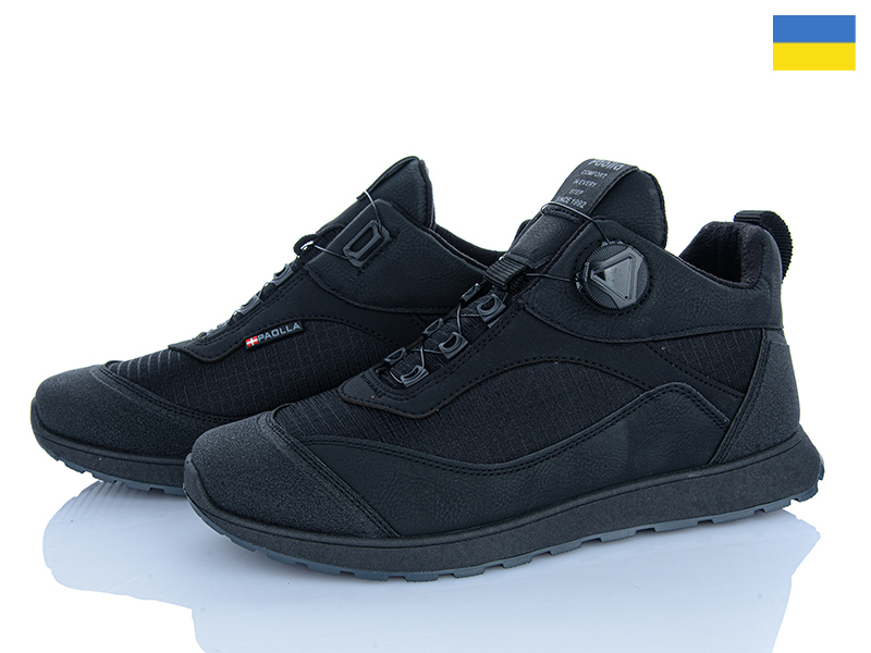 Кроссовки Paolla (40-45) NSP10 чорний (зима)